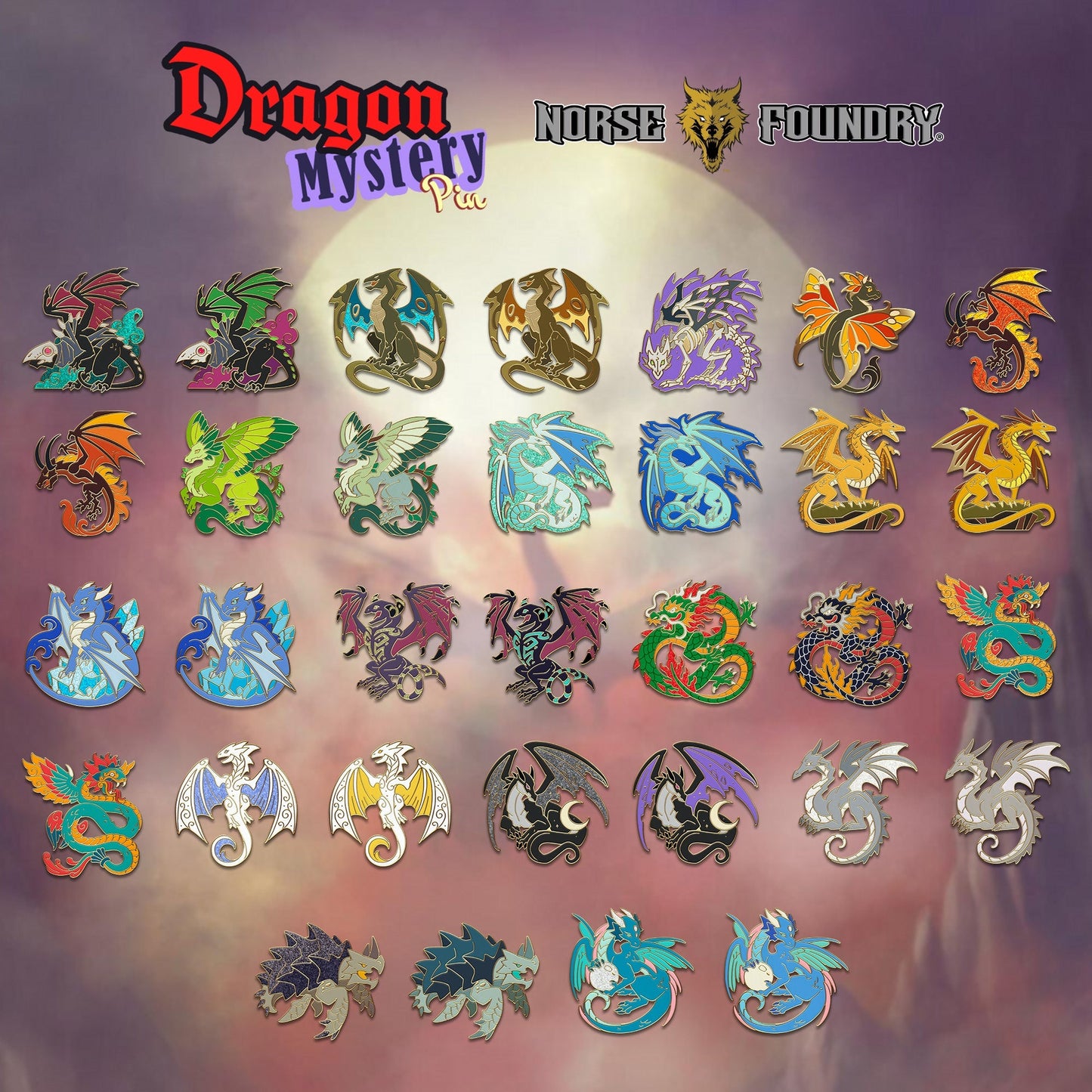 Mystery Dragon Pin - Out of Play