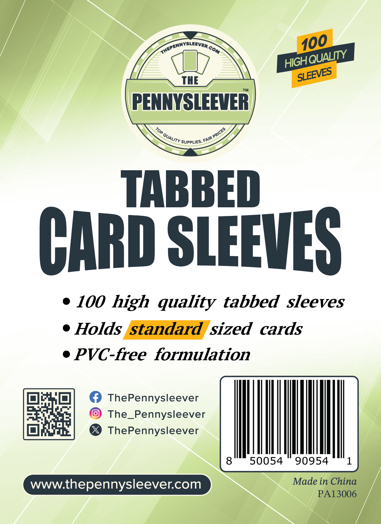 Tabbed Card Sleeves (100 count) The Pennysleever