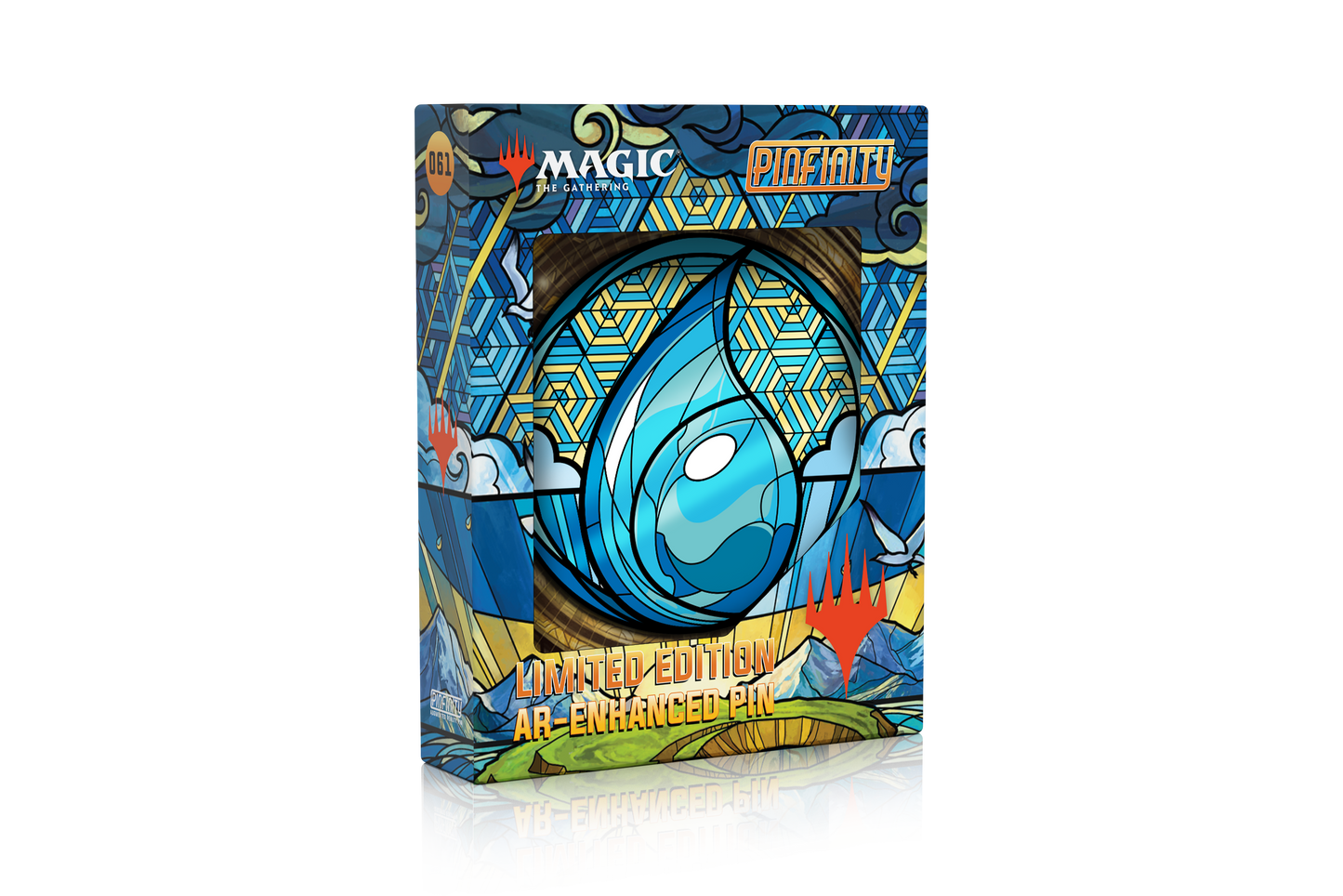 Magic: the Gathering - Stained Glass Island Pin Pinfinity - Augmented Reality Collectible Pins