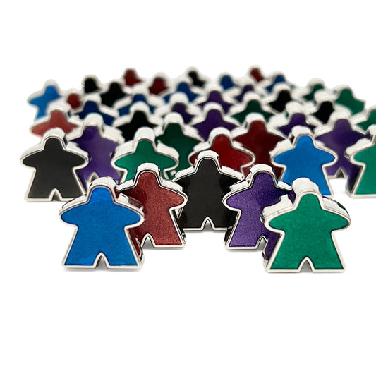 10 Pack of Enamel Meeples (Random Colors) - Out of Play
