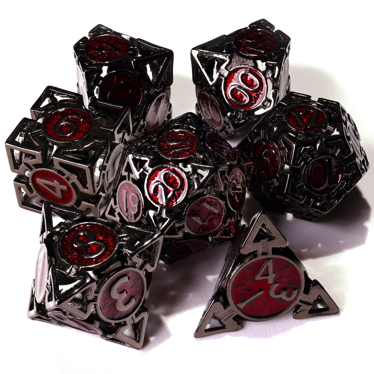 Which Way Is Up? Metal RPG Dice Set - 7 Pieces - Out of Play