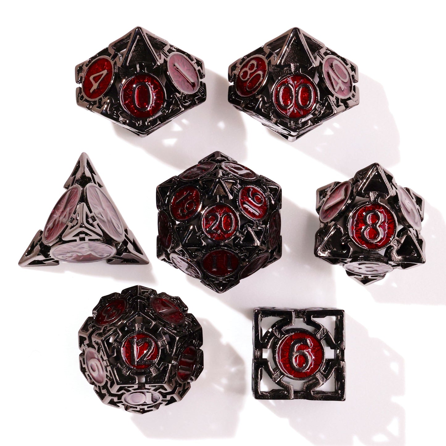 Which Way Is Up? Metal RPG Dice Set - 7 Pieces - Out of Play