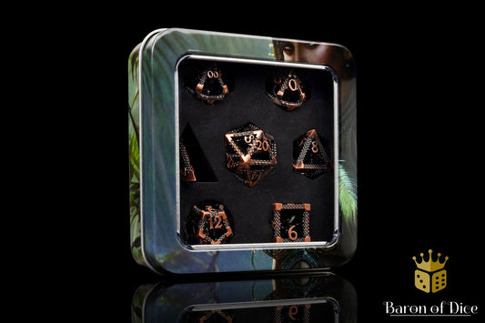 Bronze Kraken Metal RPG Dice Set - 7 Pieces - Out of Play