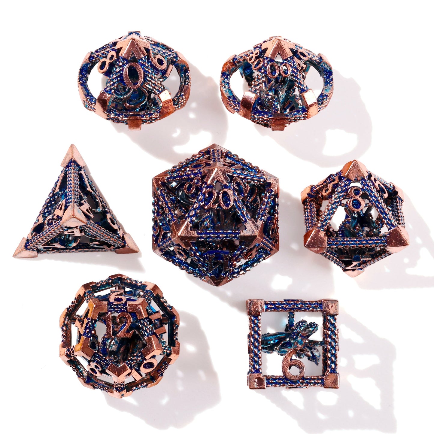Ancient Kraken Metal RPG Dice Set - 7 Pieces - Out of Play