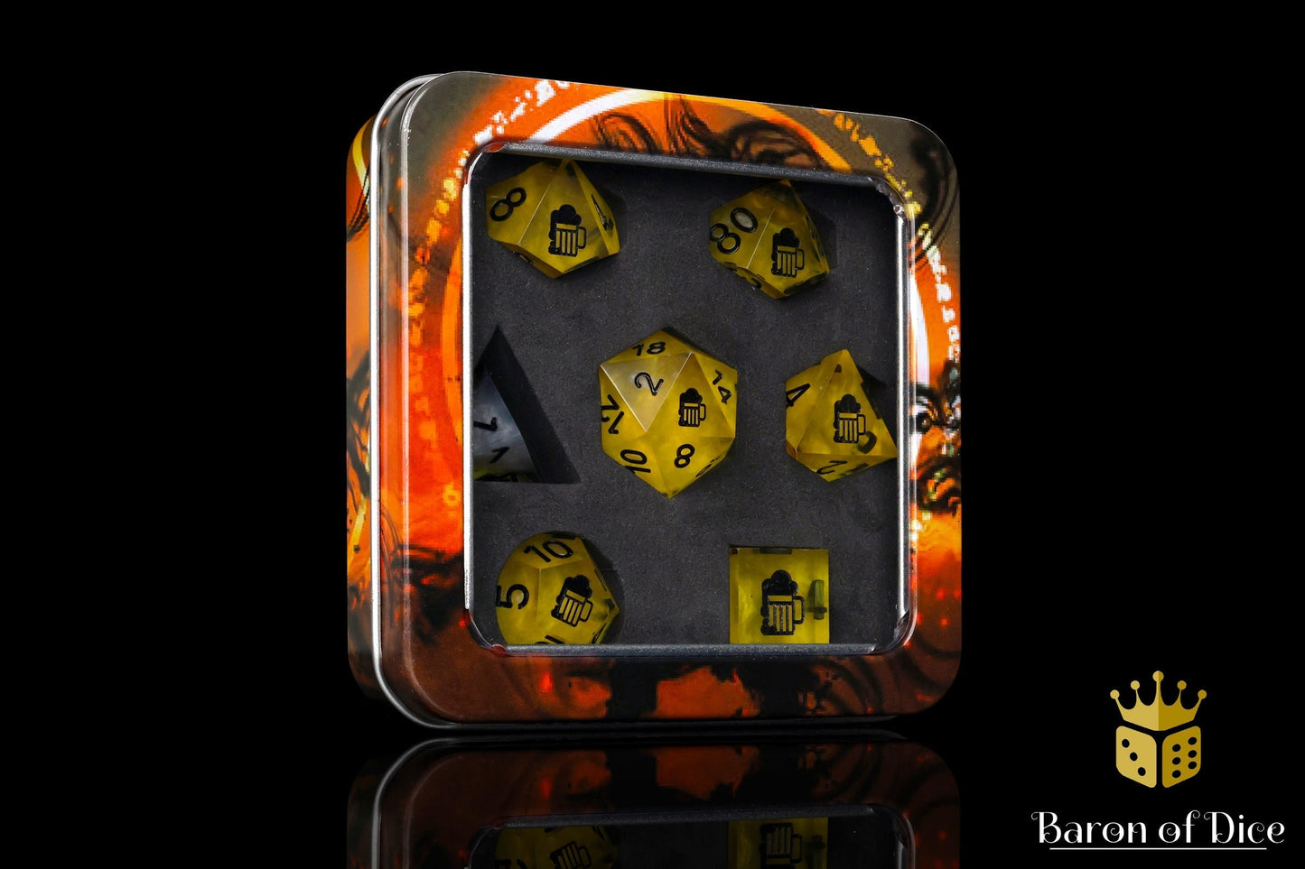 Draft Beer! Sharp Edge RPG Dice Set - 7 Pieces - Out of Play