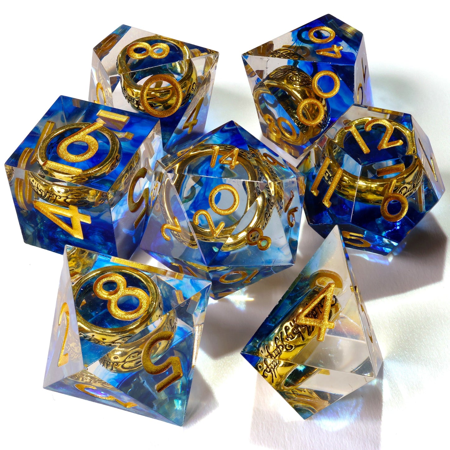 Lost Ring Sharp Edge RPG Dice Set - 7 Pieces - Out of Play