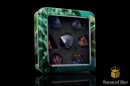 Gloomy Dockyard Sharp Edge RPG Dice - 7 Pieces - Out of Play