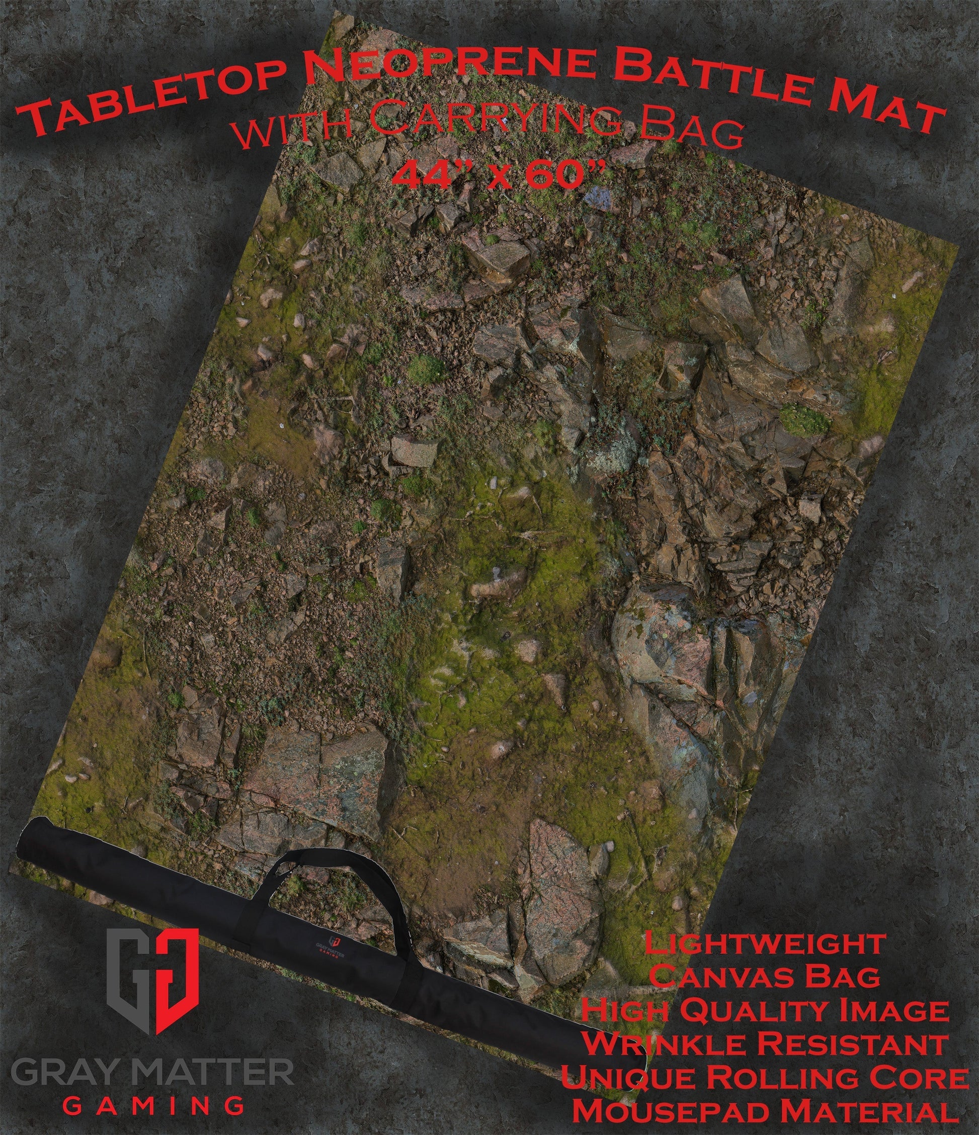 Rocky Highlands - Neoprene Battle Mat - Baron of Dice - Out of Play