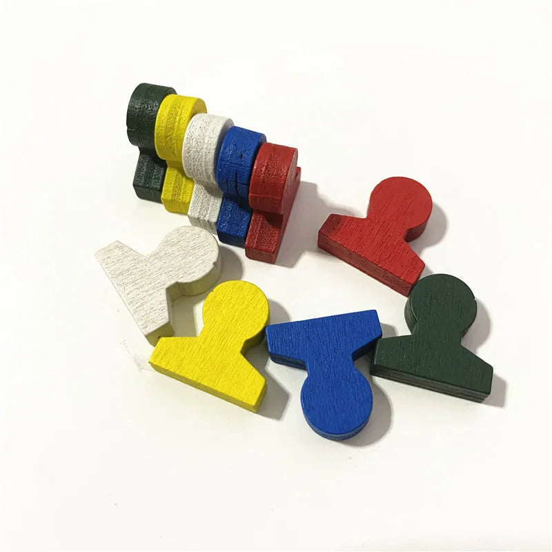 50 Pc Wooden Shaped Game Pieces For Board Games