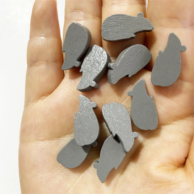 10pcs Mini Wooden Game Pieces For Board Games