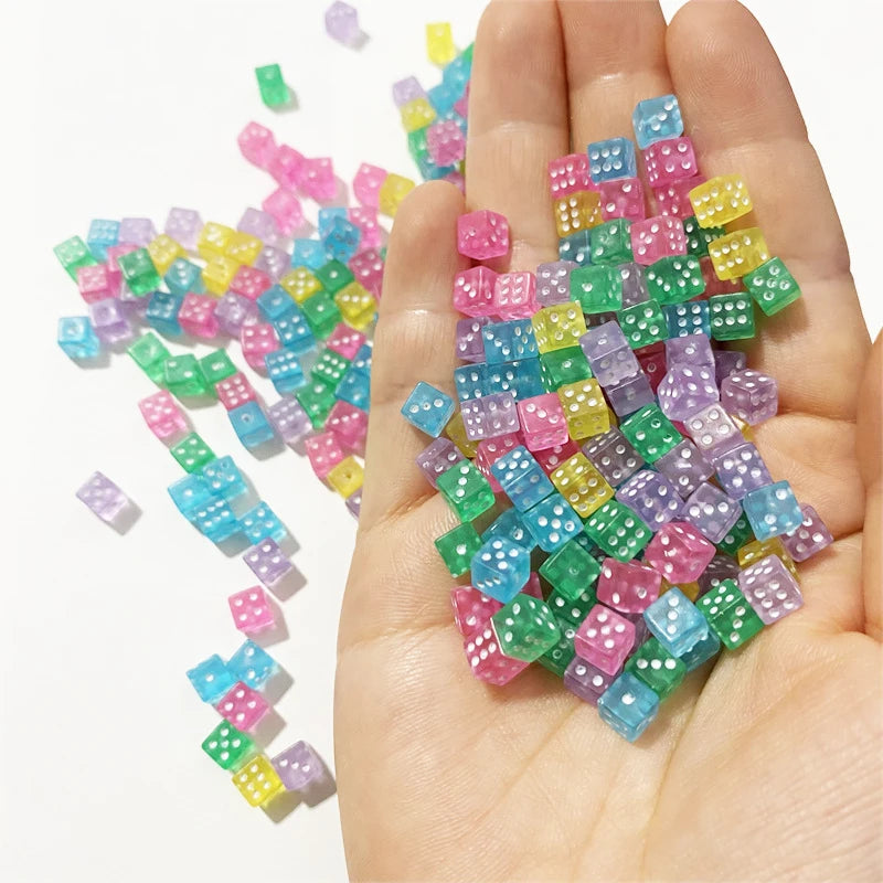 100Pcs Mini D6 Acrylic Dice For Board Game accessories