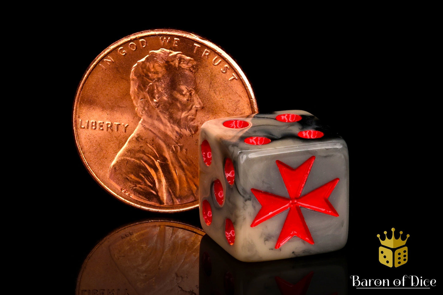 Knight Templar Dice - Red - Out of Play