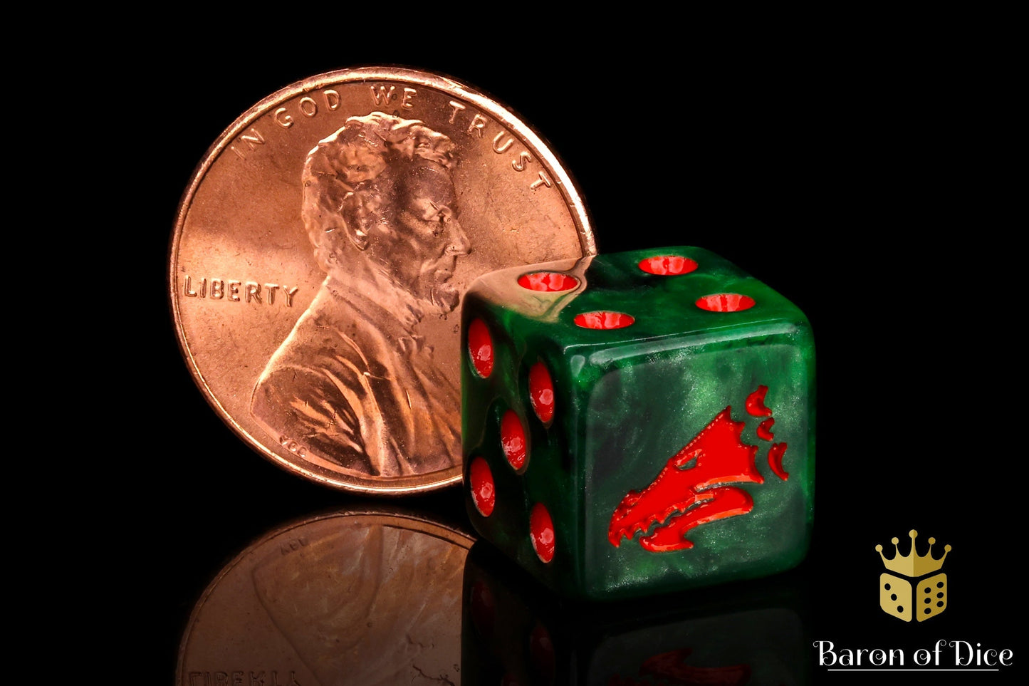 Drake Dice - Green & Orange - Out of Play