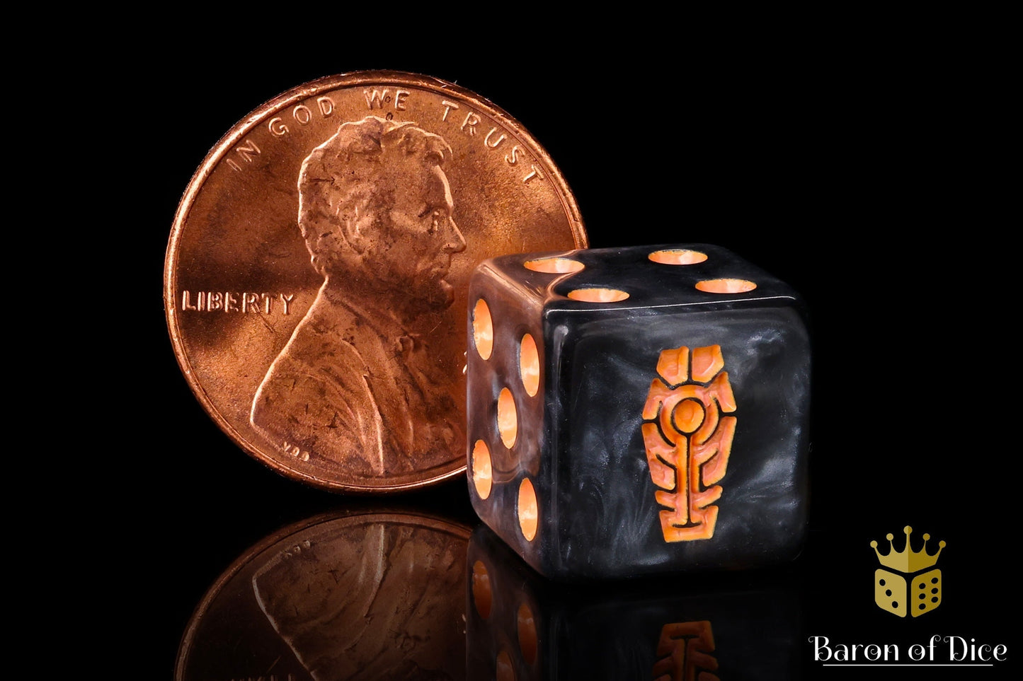 Day of the Dead Dice - Orange Coffin - Out of Play