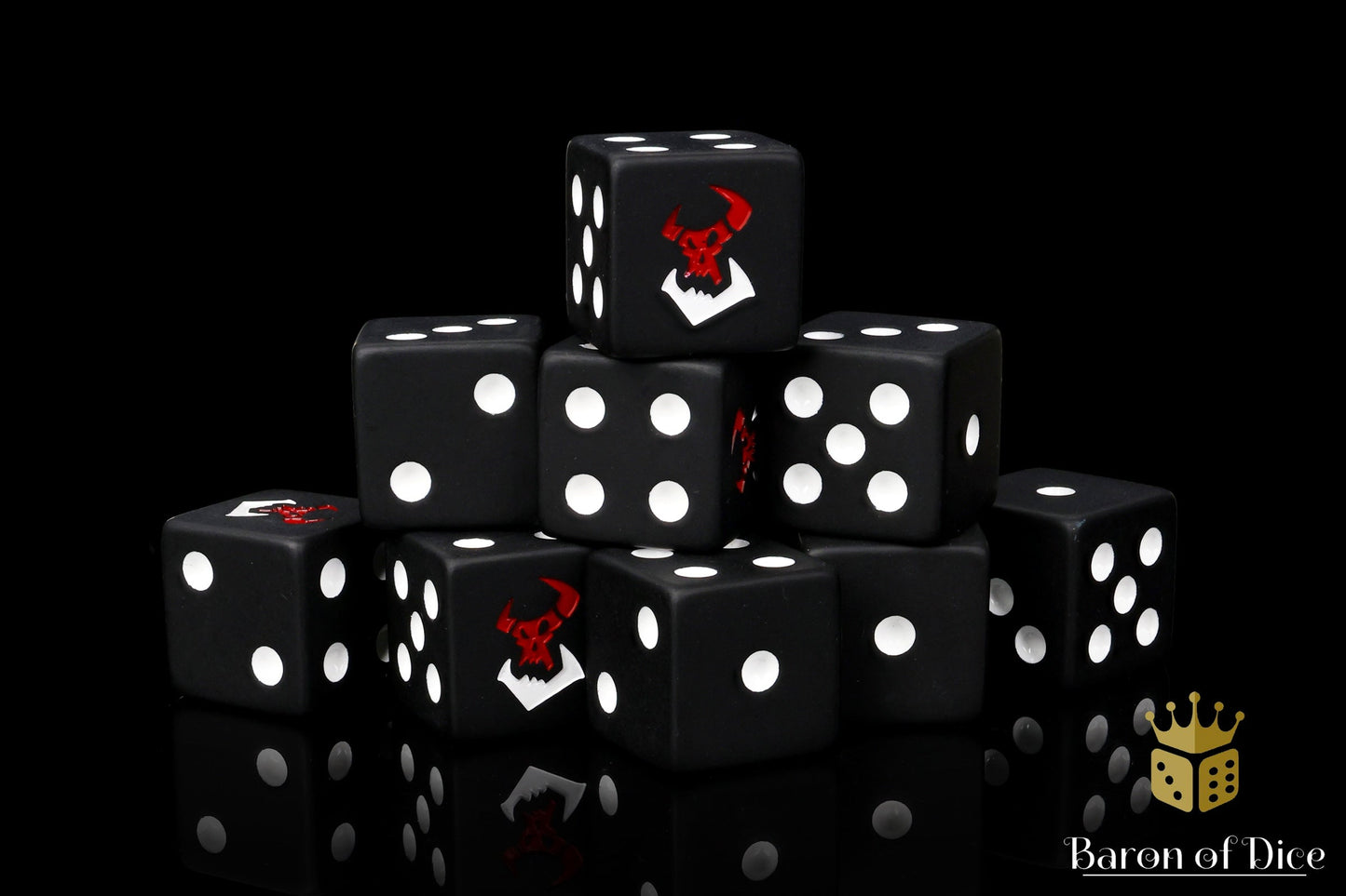 Black Orcs Dice - Out of Play