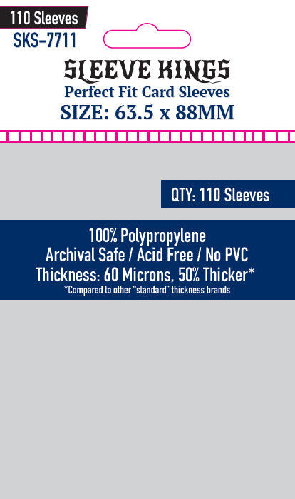 Perfect Fit Internal (Inner) Card Sleeves (63.5x88mm) 110 Pack, 60 Microns, SKS-7711 - Out of Play