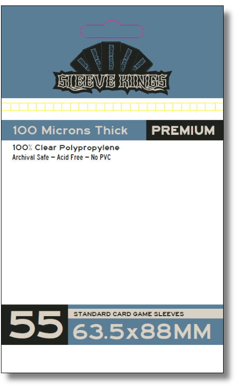 Premium Standard Card Game Sleeves (63.5x88mm) 55 Pack, 100 Micron, SKS-9905 - Out of Play