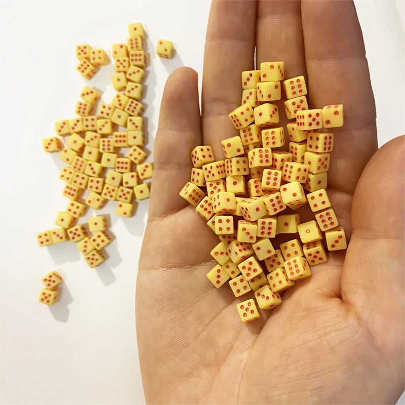 100Pcs Mini D6 Acrylic Dice For Board Game accessories