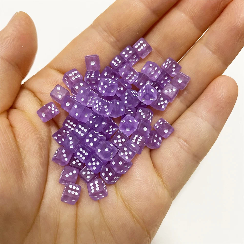 100Pcs Mini D6 Acrylic Dice For Board Game accessories