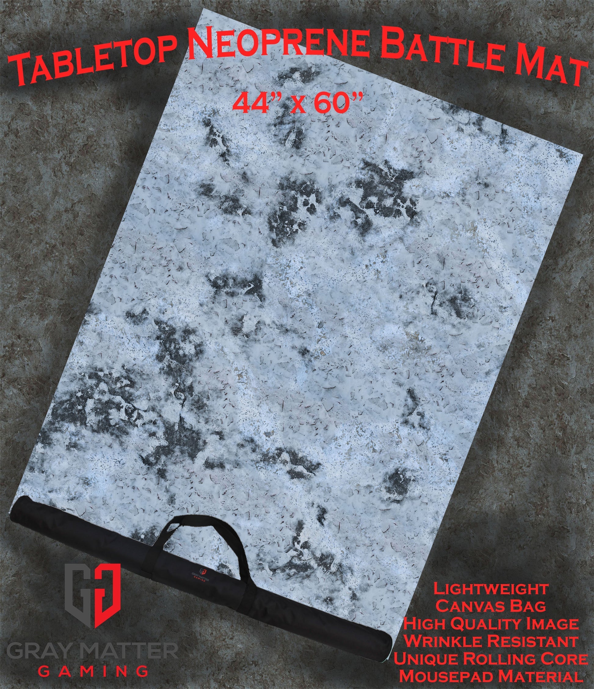Snowy Tundra - Neoprene Battle Mat - Baron of Dice - Out of Play