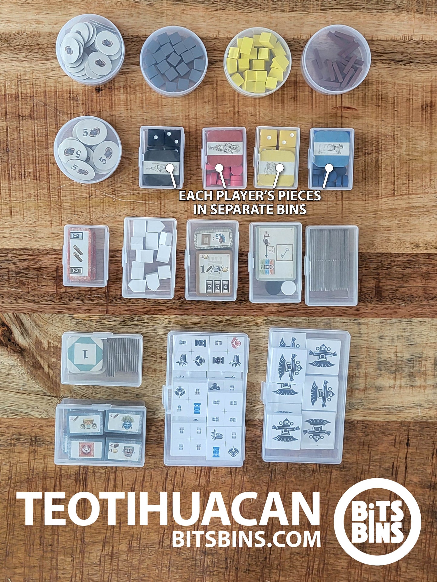 Bits Bins Teotihuacan City of Gods - 5 Pods, 5 Minis, 5 Originals, 1 XL, 2 TIles
