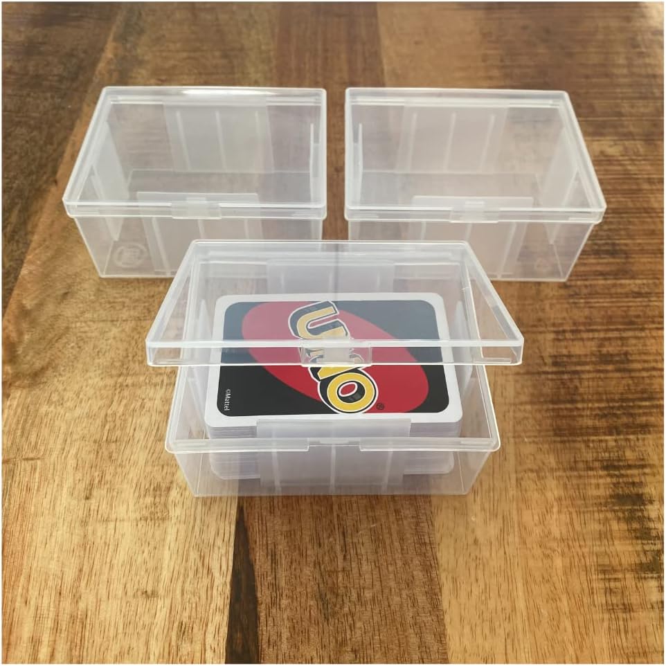 BitsBins Uno Card Deck Boxes: Stackable Design - Out of Play