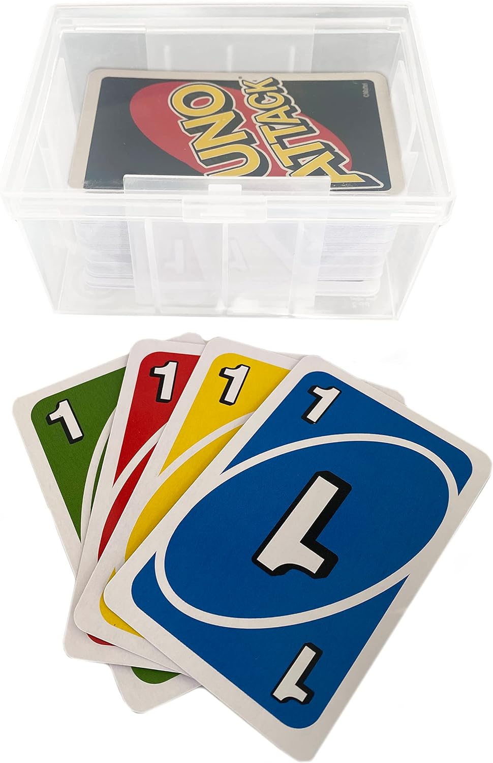 BitsBins Uno Card Deck Boxes: Stackable Design - Out of Play