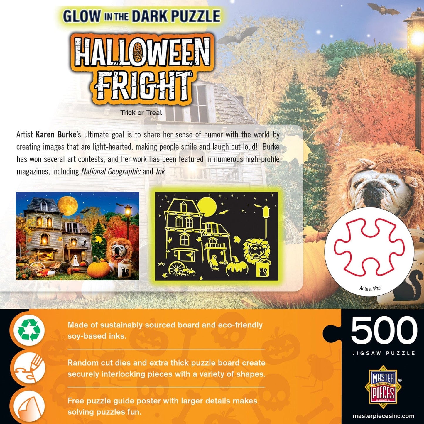 Glow in the Dark - Trick or Treat 500 Piece Jigsaw Puzzle - Out of Play