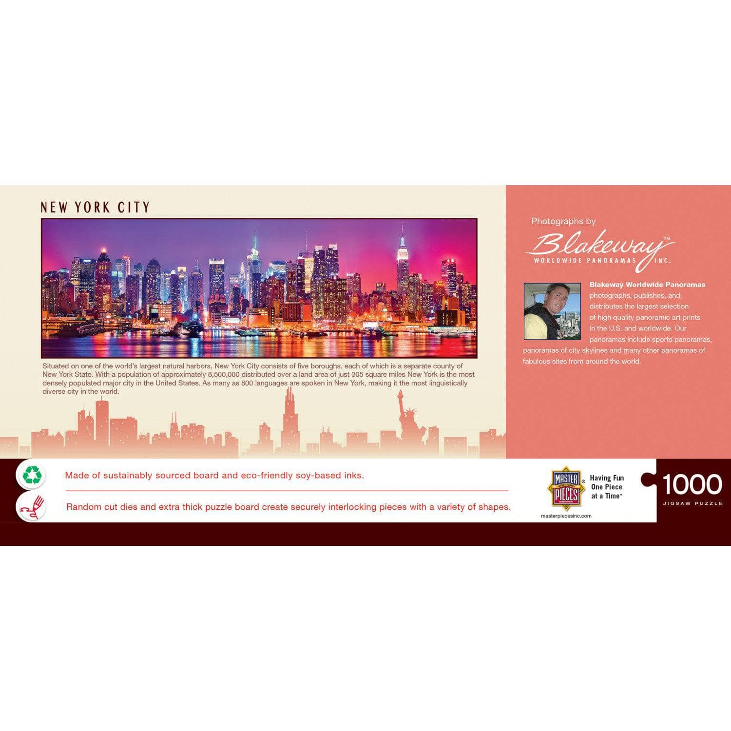 New York City, New York 1000 Piece Panoramic Jigsaw Puzzle - Out of Play