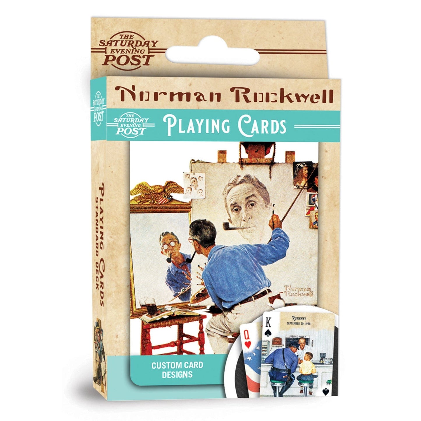 Saturday Evening Post - Norman Rockwell Playing Cards - 54 Card Deck - Out of Play