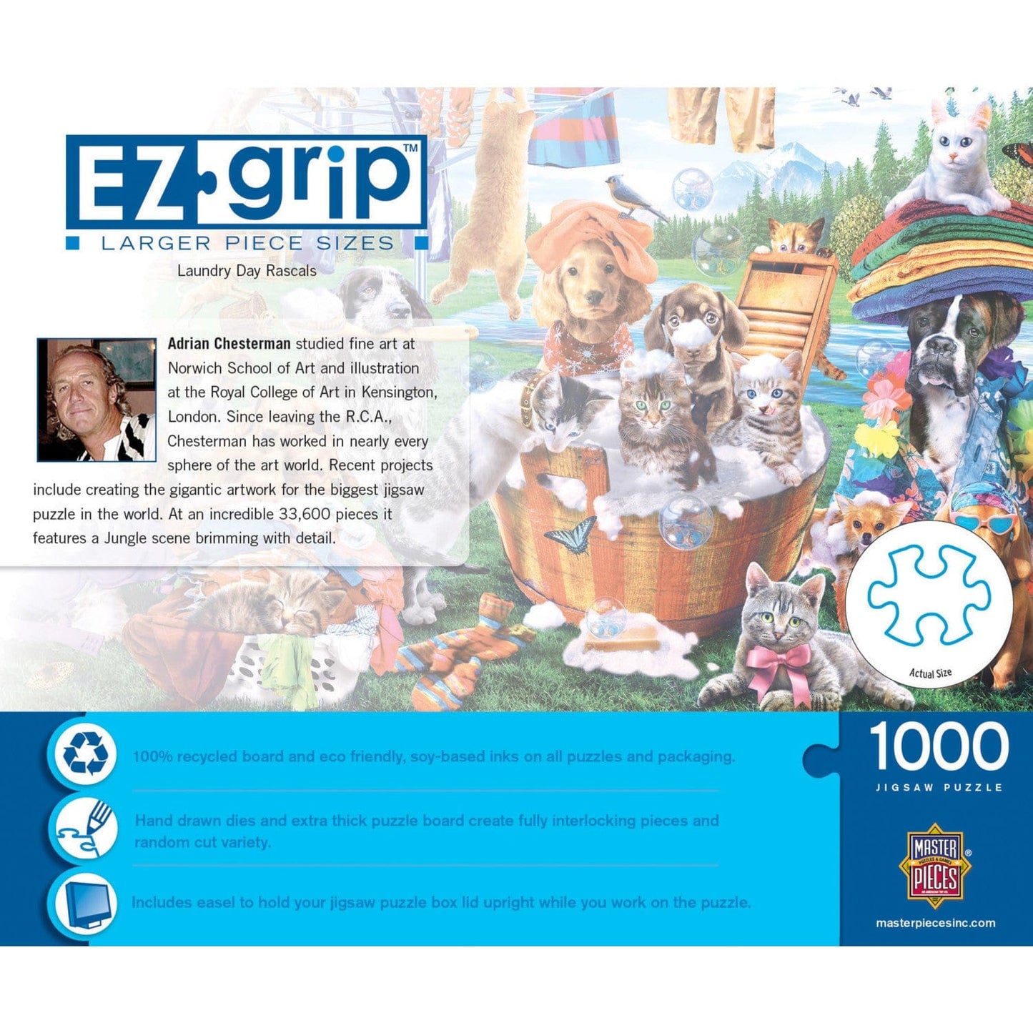 EZ Grip - Laundry Day Rascals 1000 Piece Jigsaw Puzzle - Out of Play