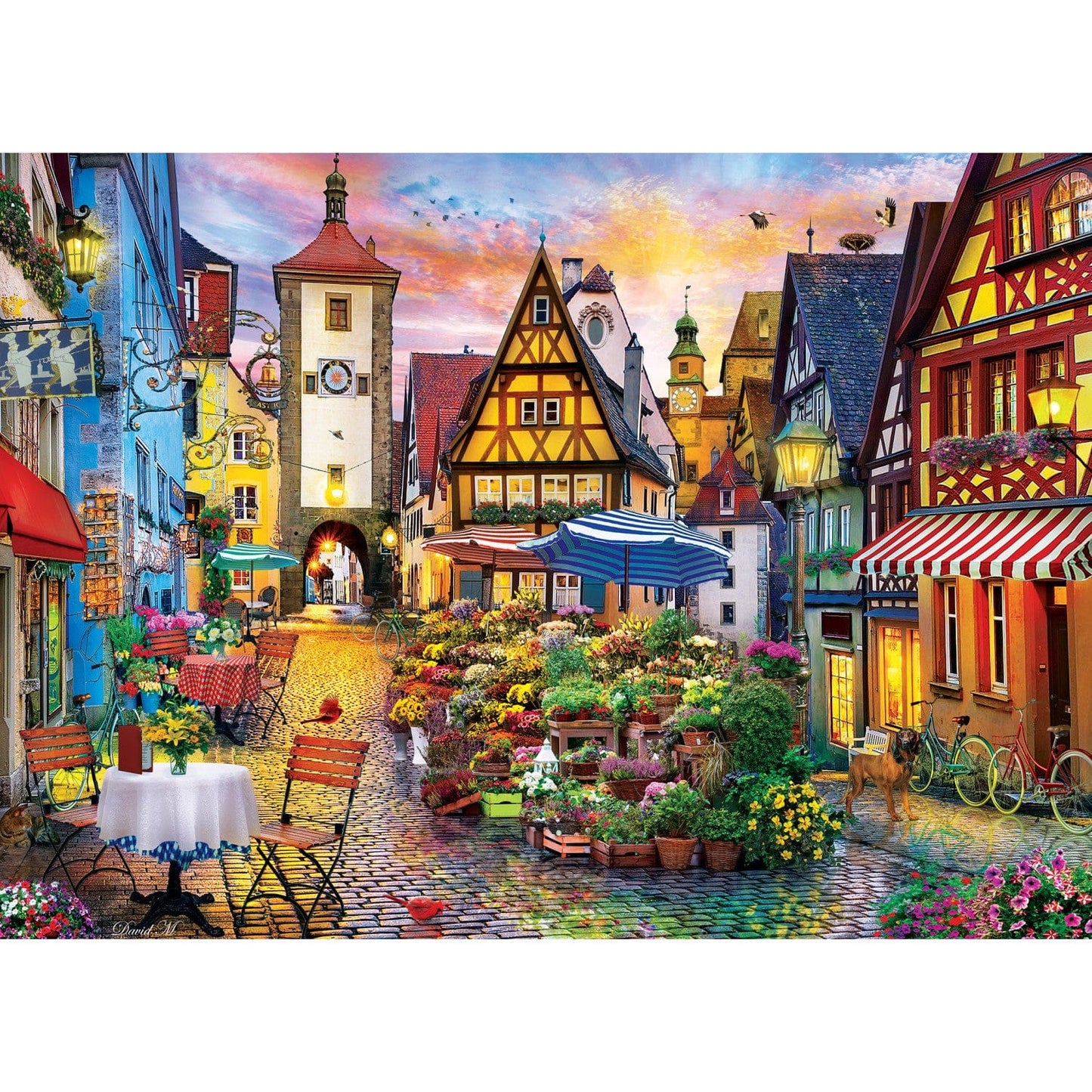Colorscapes - Bavarian Flower Market 1000 Piece Jigsaw Puzzle - Out of Play