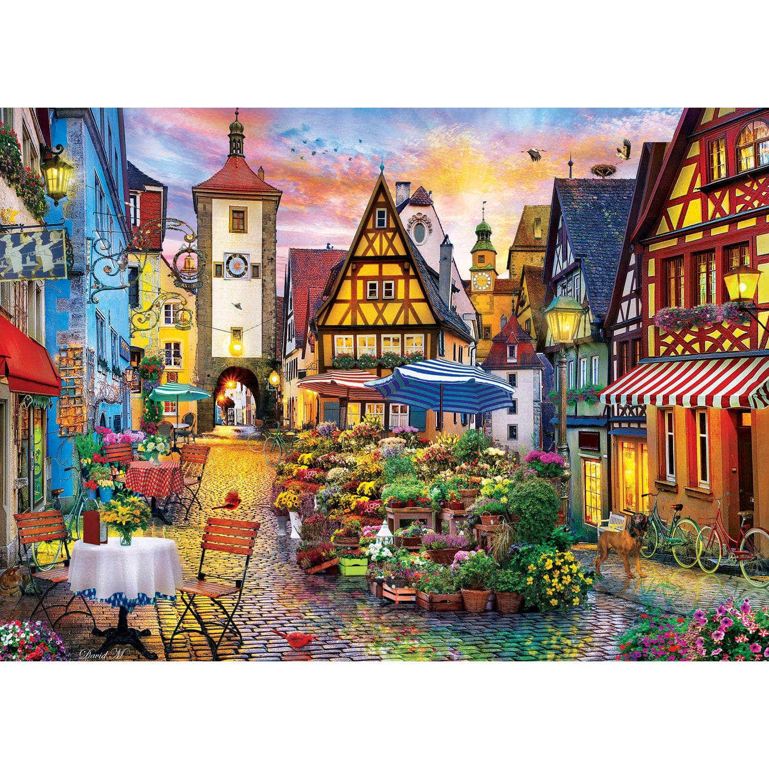 Colorscapes - Bavarian Flower Market 1000 Piece Jigsaw Puzzle - Out of Play