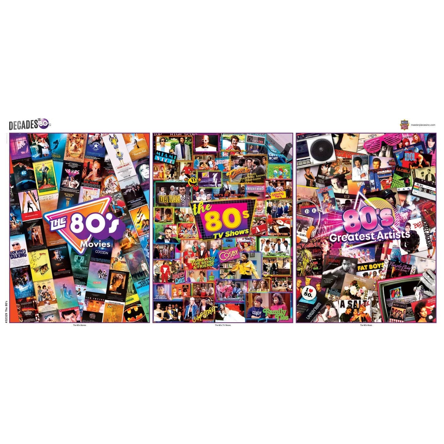 Decades - The 80's 500 Piece Jigsaw Puzzles 3 Pack - Out of Play