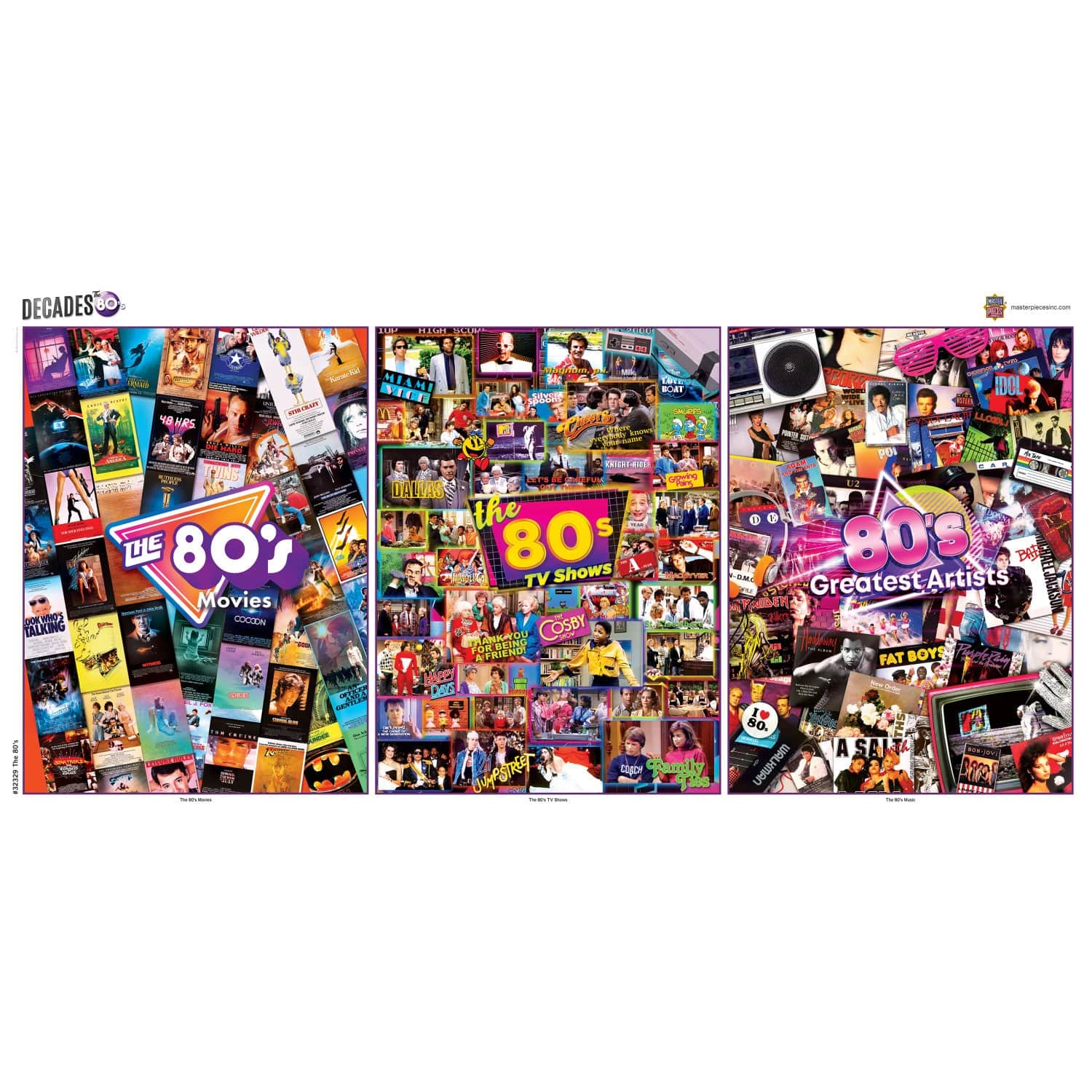 Decades - The 80's 500 Piece Jigsaw Puzzles 3 Pack - Out of Play