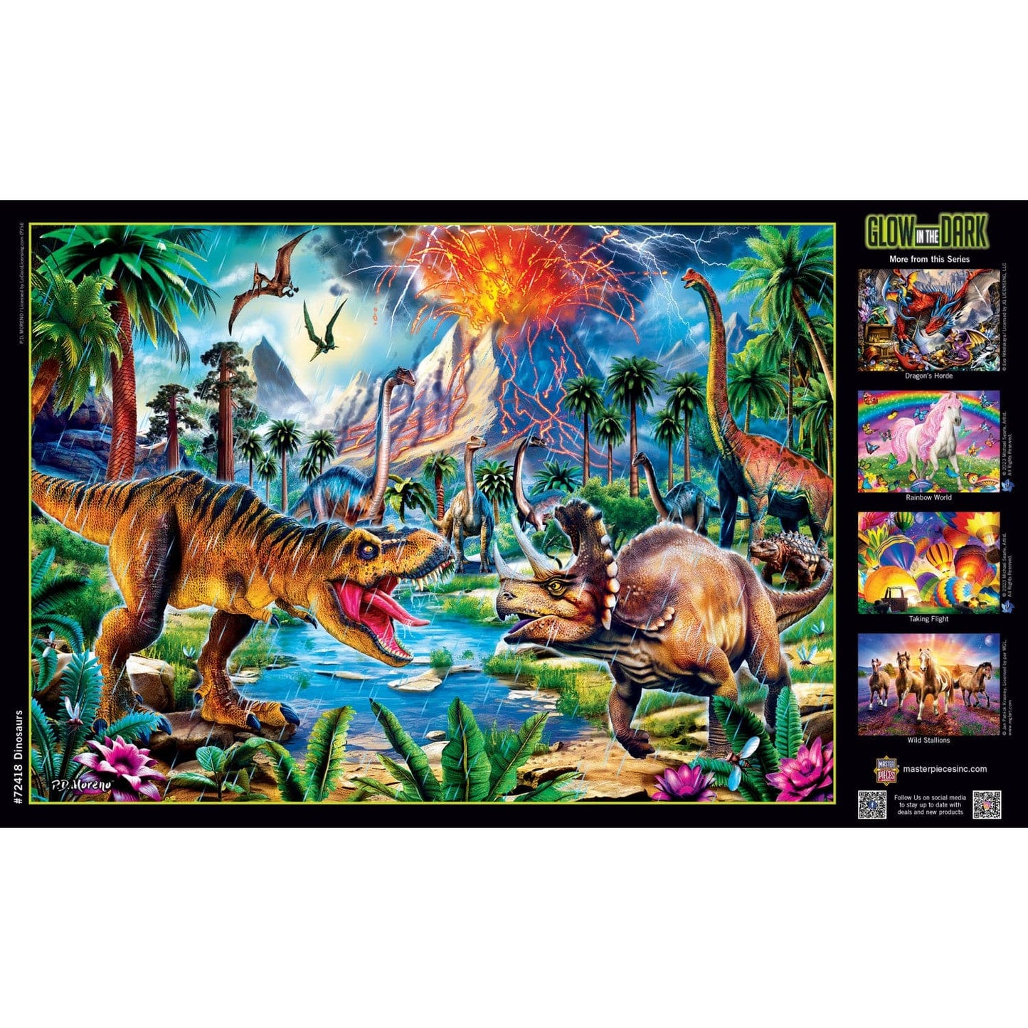 Glow in the Dark - Dinosaurs 1000 Piece Jigsaw Puzzle - Out of Play