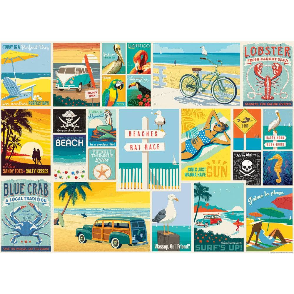 Vintage Posters - Coastal Collection 1000 Piece Jigsaw Puzzle - Out of Play