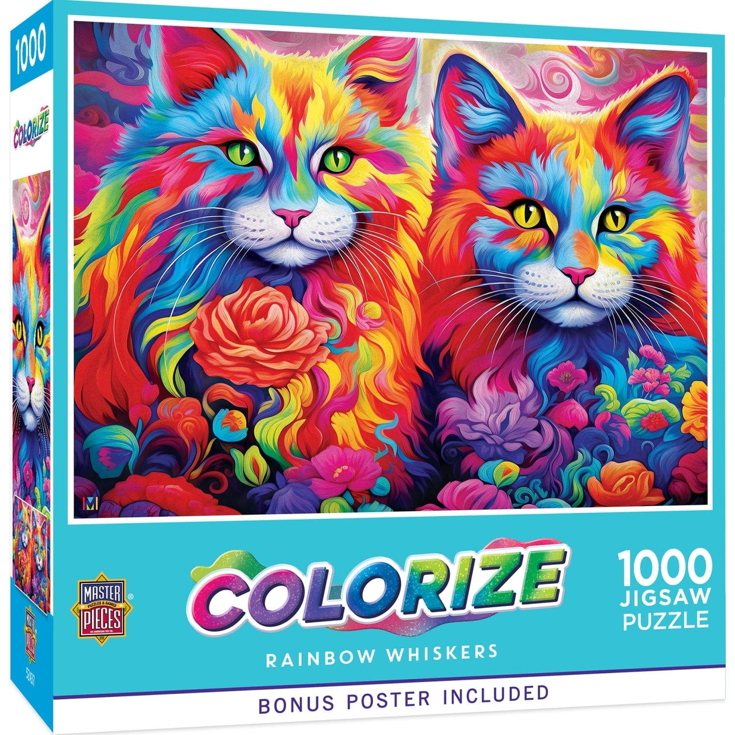 Colorize - Rainbow Whiskers 1000 Piece Jigsaw Puzzle - Out of Play