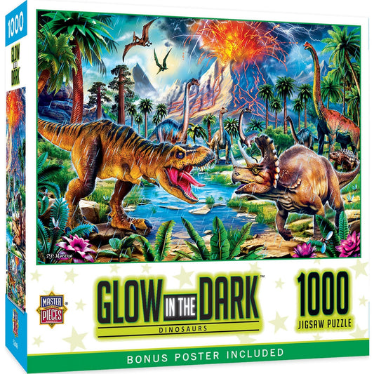 Glow in the Dark - Dinosaurs 1000 Piece Jigsaw Puzzle - Out of Play
