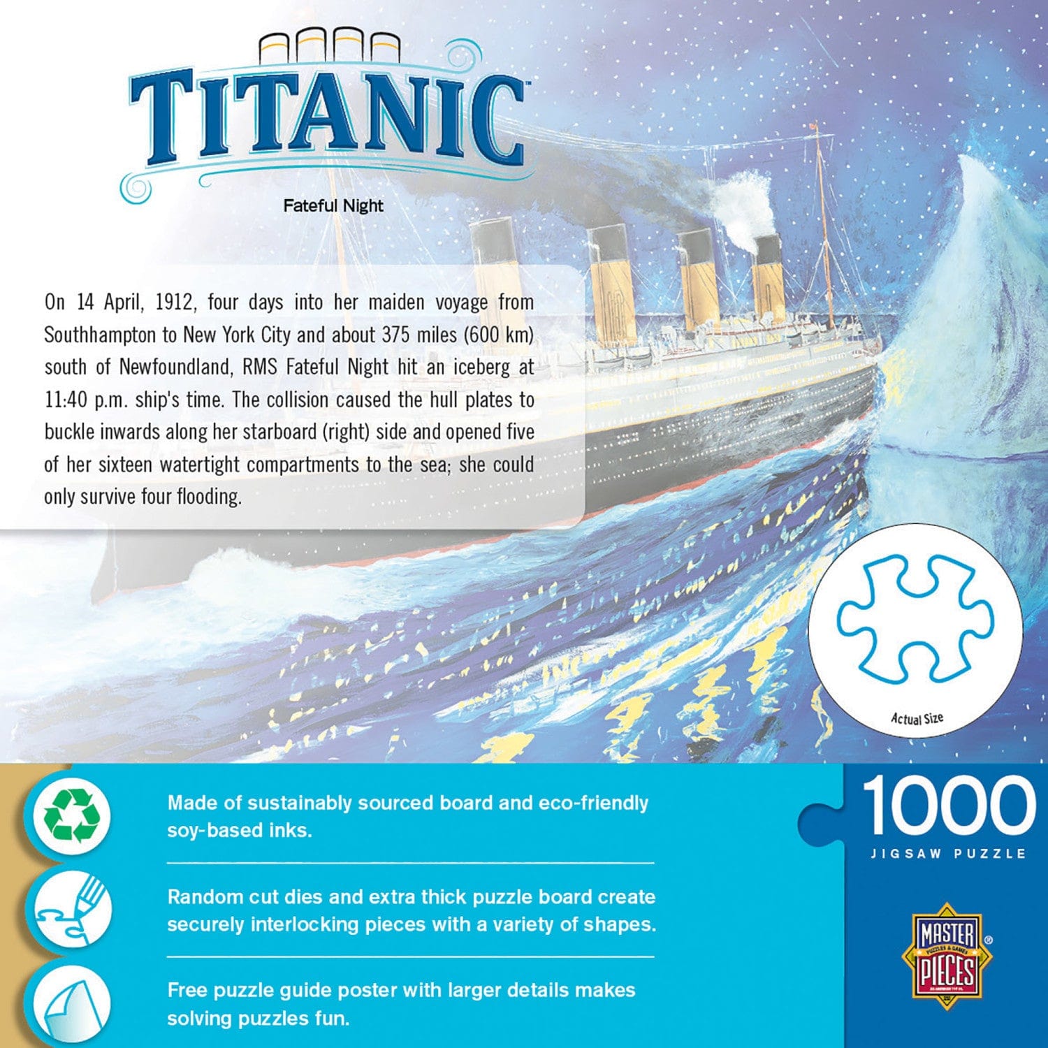 Titanic - Fateful Night 1000 Piece Jigsaw Puzzle - Out of Play