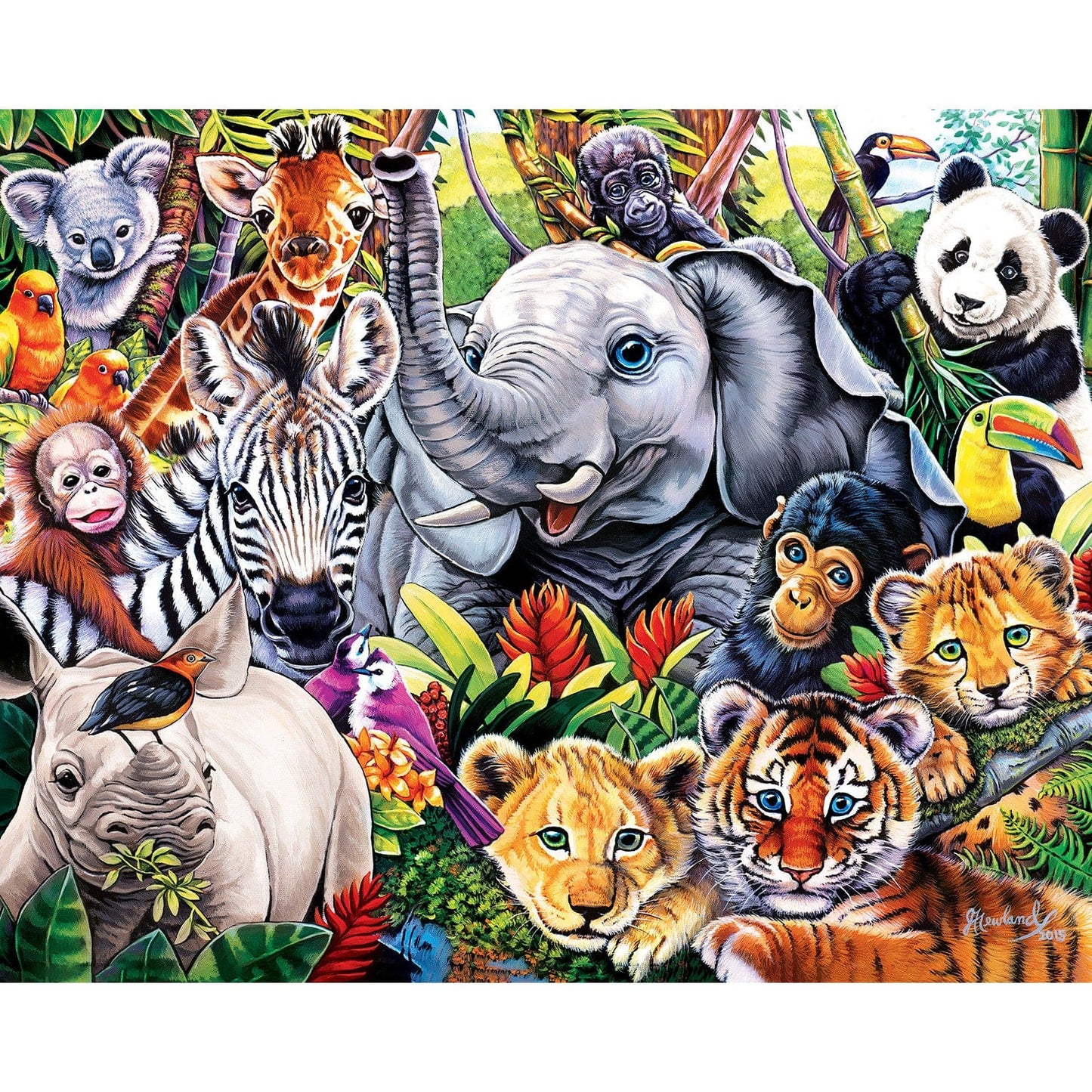 World of Animals 100 Piece Jigsaw Puzzles 4-Pack V1 MasterPieces Puzzle Company INC