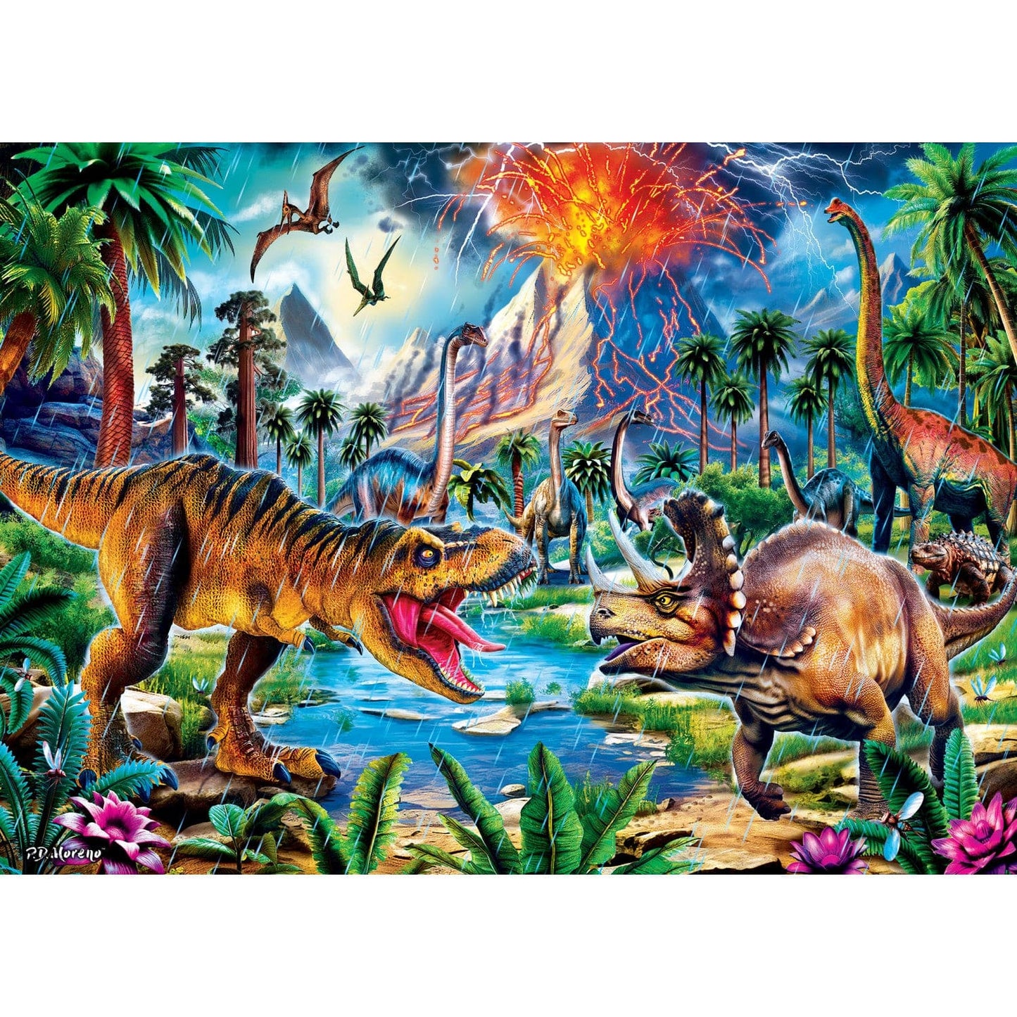 Glow in the Dark - Dinosaurs 1000 Piece Jigsaw Puzzle - Out of Play