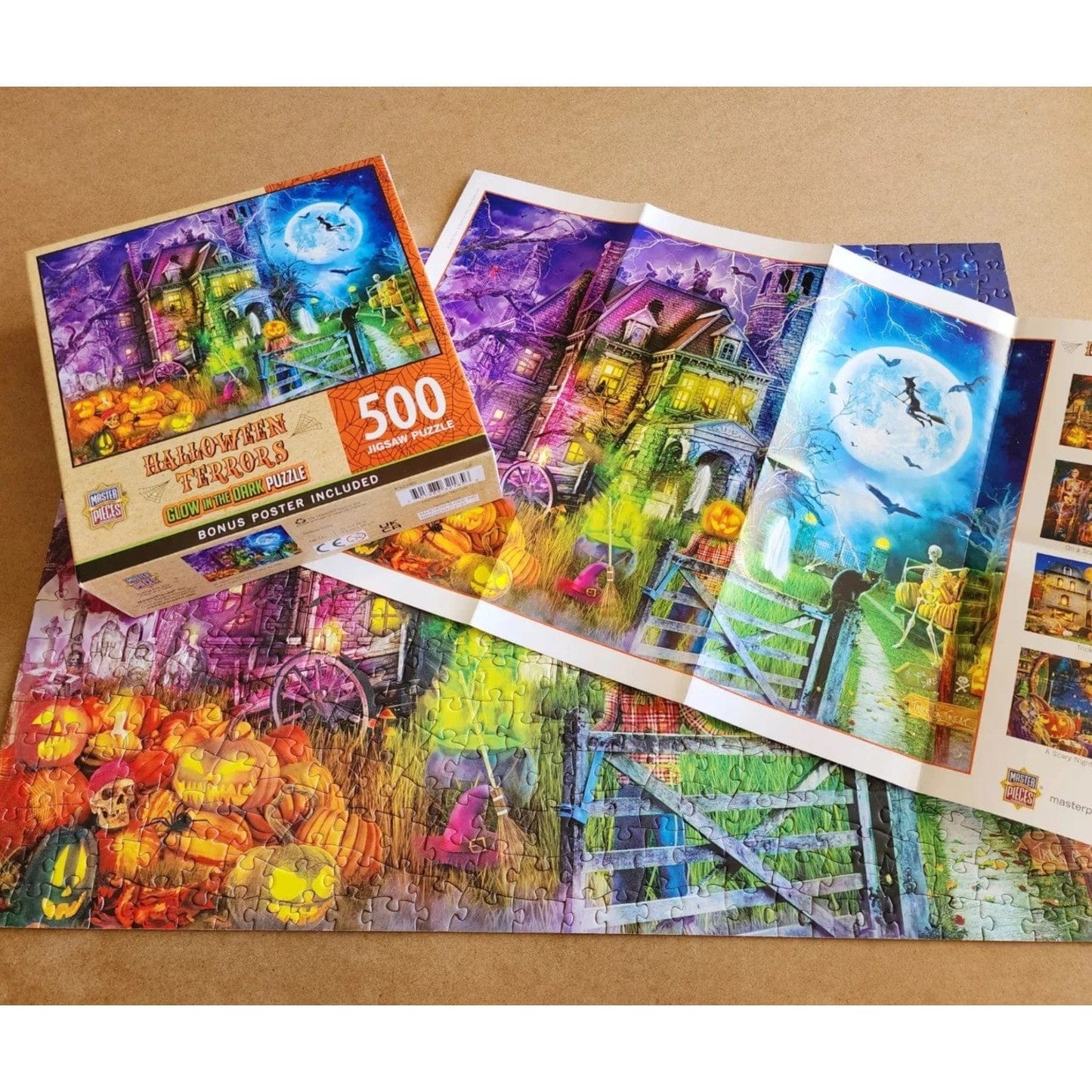 Glow in the Dark - Halloween Terrors 500 Piece Jigsaw Puzzle - Out of Play