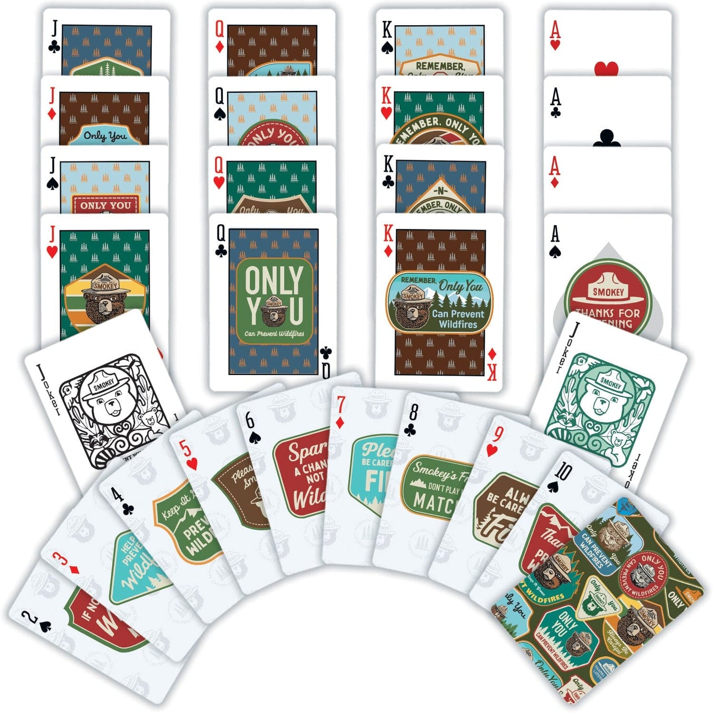 Smoky Bear Playing Cards - 54 Card Deck - Out of Play