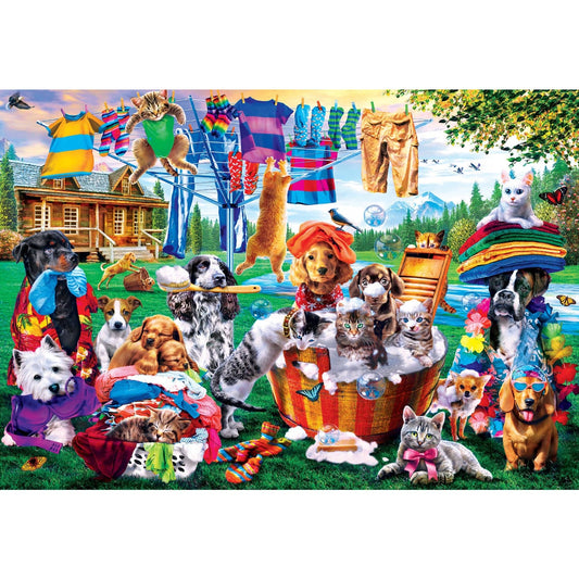 EZ Grip - Laundry Day Rascals 1000 Piece Jigsaw Puzzle - Out of Play