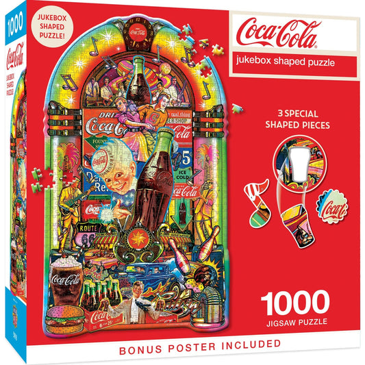 Coca-Cola Jukebox 1000 Piece Shaped Jigsaw Puzzle - Out of Play
