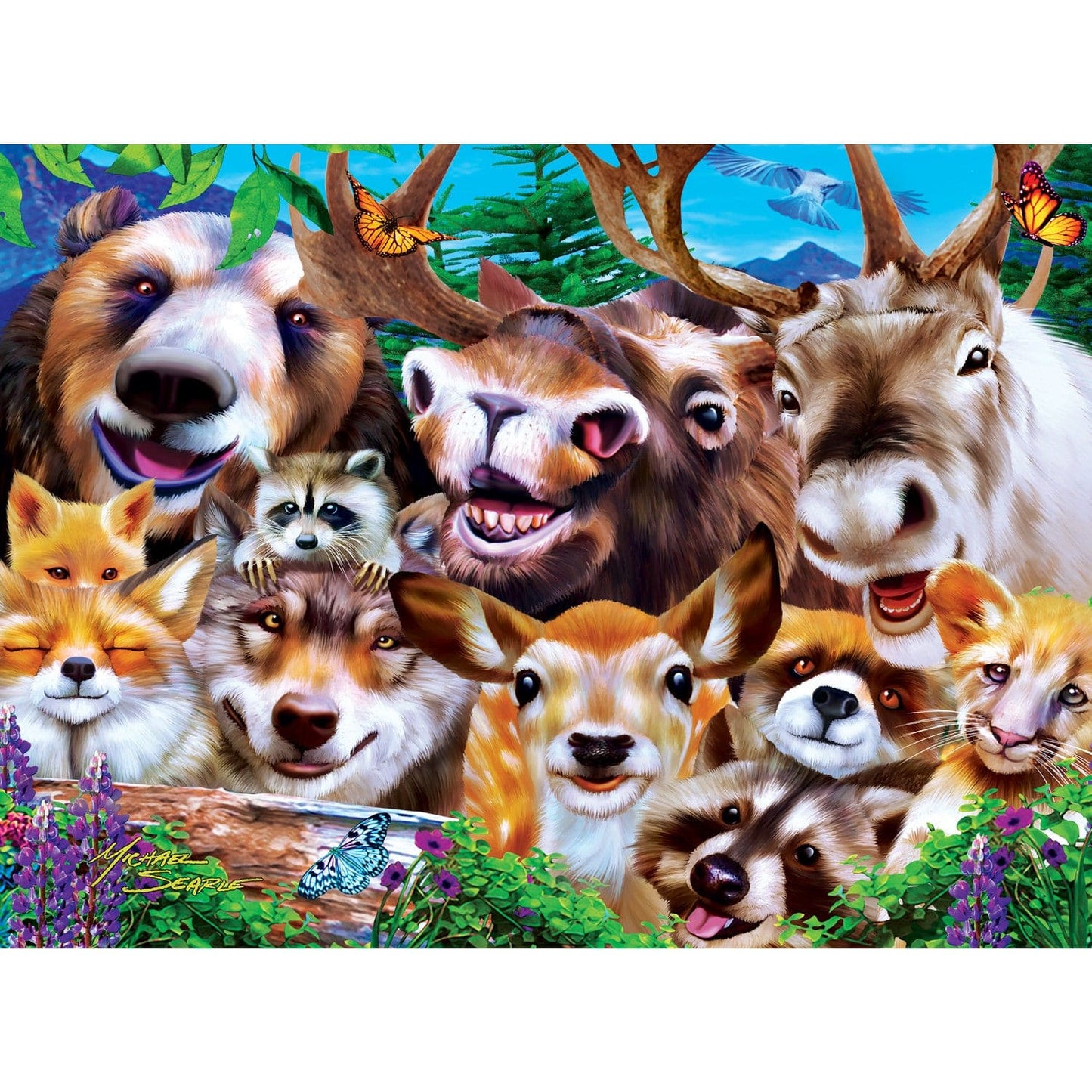 Selfies 100 Piece Jigsaw Puzzles 4-Pack MasterPieces Puzzle Company INC