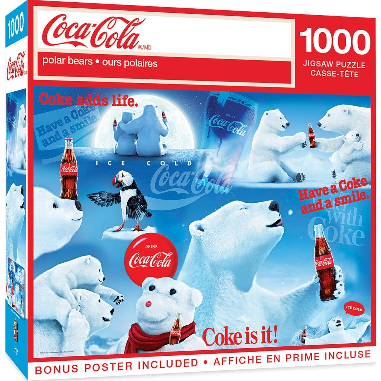Coca-Cola Polar Bears 1000 Piece Jigsaw Puzzle - Out of Play