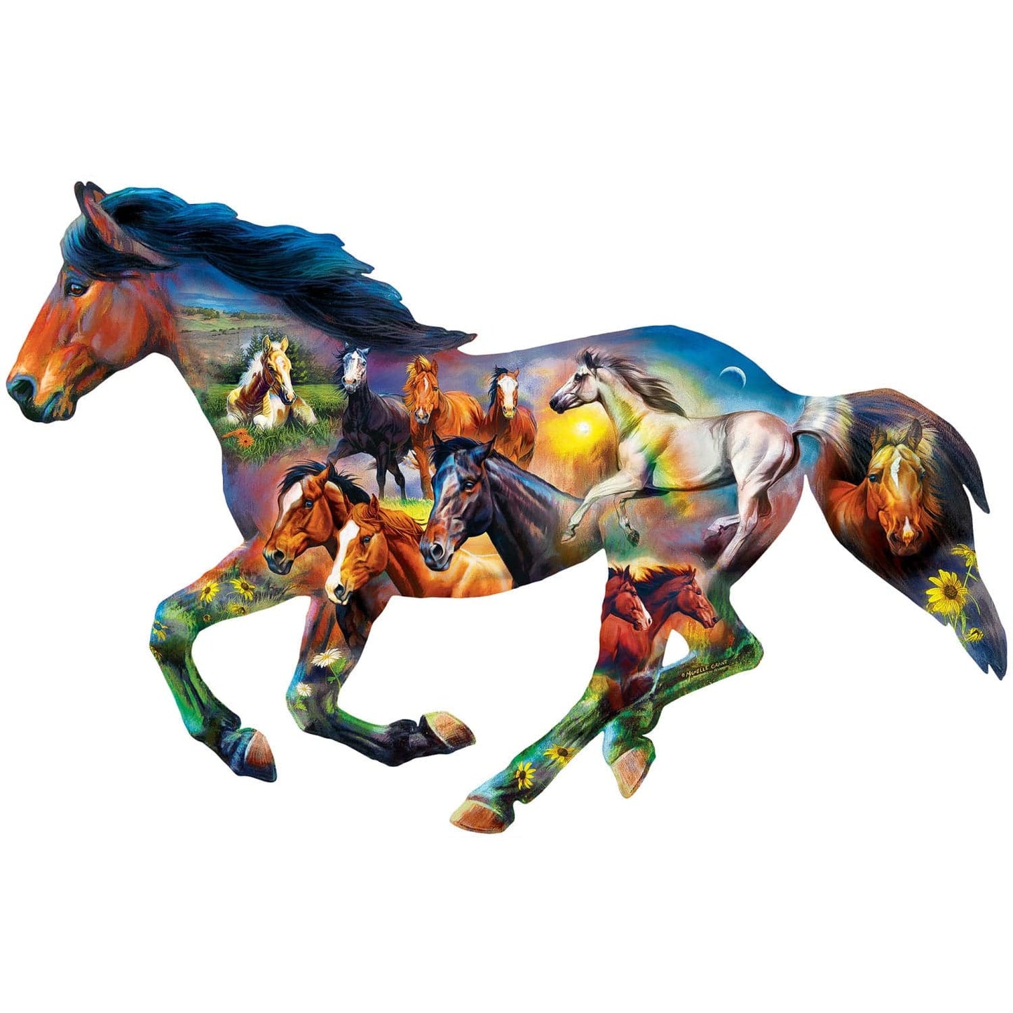 Shapes - Horsing Around 1000 Piece Shaped Jigsaw Puzzle - Out of Play