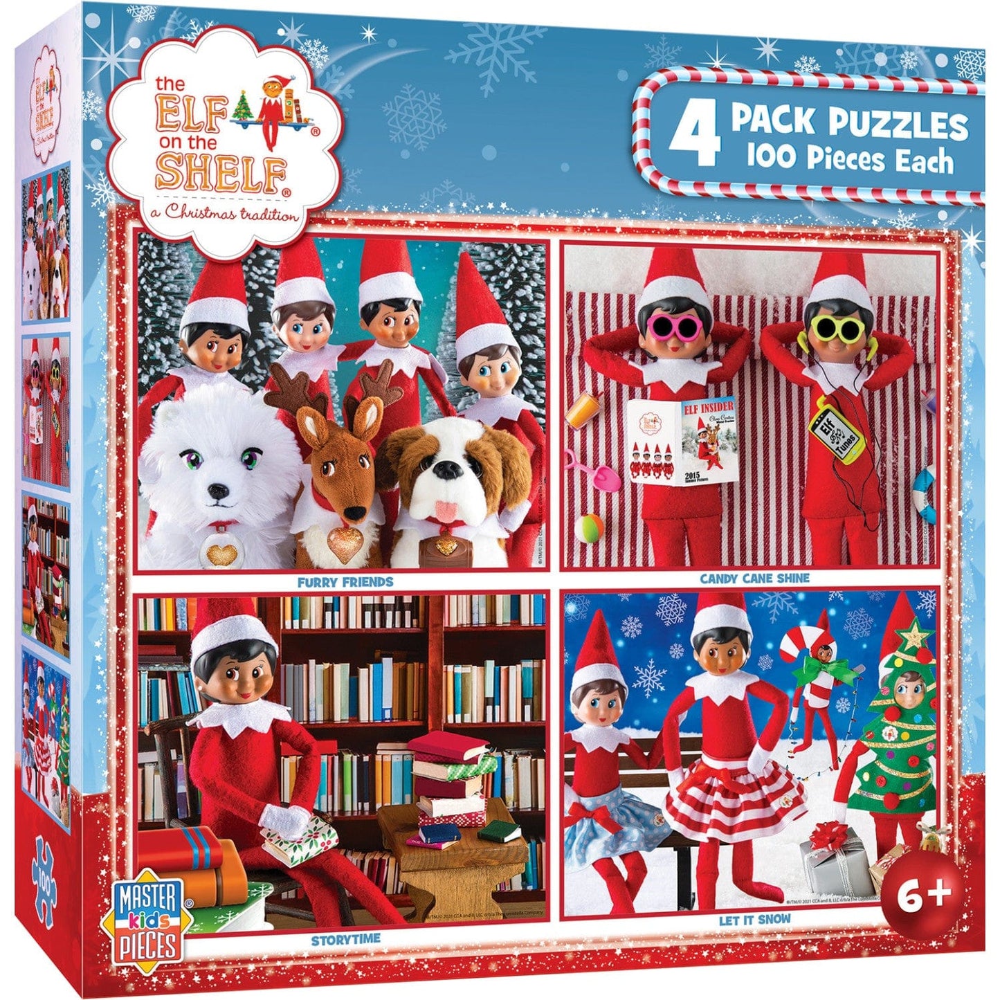 Elf on the Shelf 4-Pack 100 Piece Jigsaw Puzzles - V1 - Out of Play